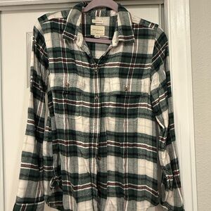 American Eagle Outfitters Plaid Button-Up Shirt